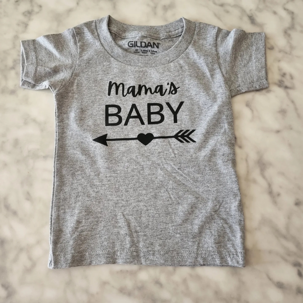 Mama's Baby heart arrow design graphic cotton tshirt size 2T